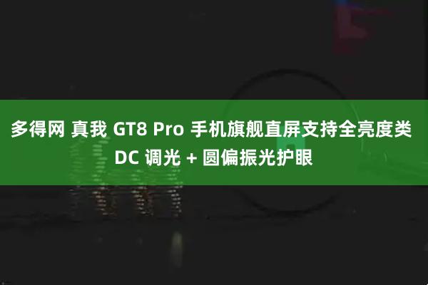 多得网 真我 GT8 Pro 手机旗舰直屏支持全亮度类 DC 调光 + 圆偏振光护眼